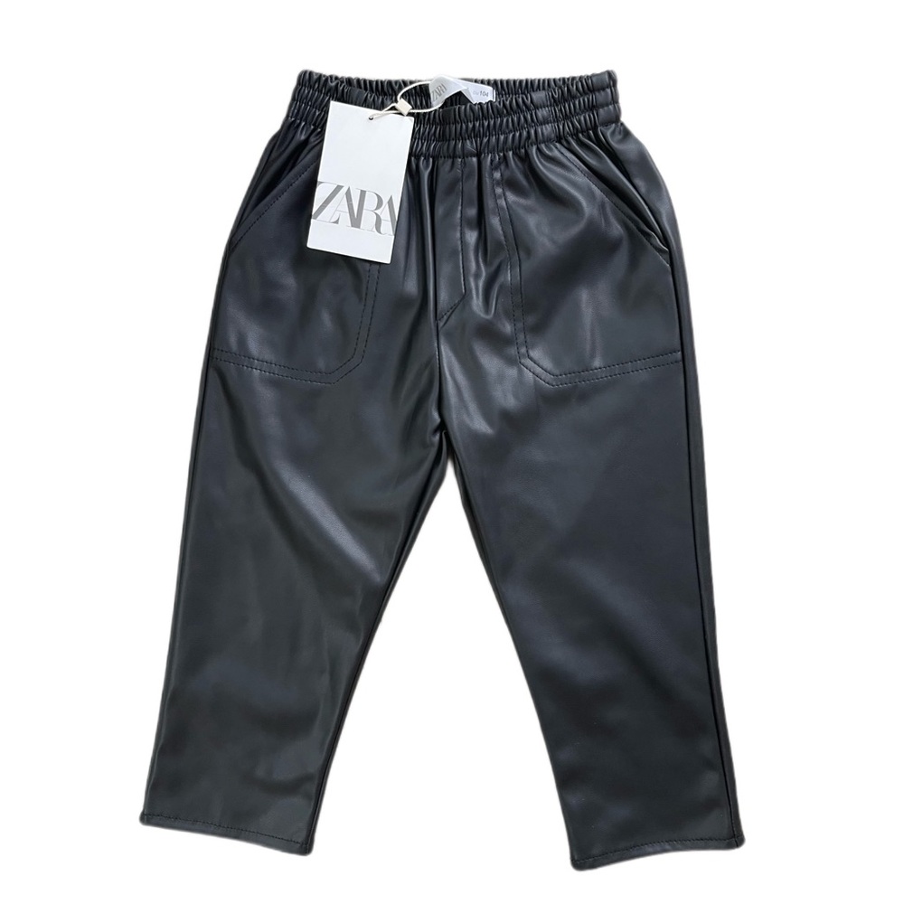 NWT Zara Faux Leather Pants 3/4